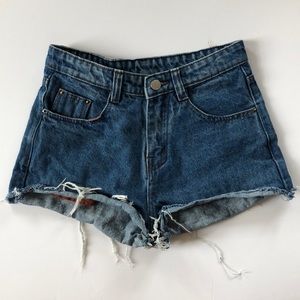 High Waisted Jean Shorts Sz 25